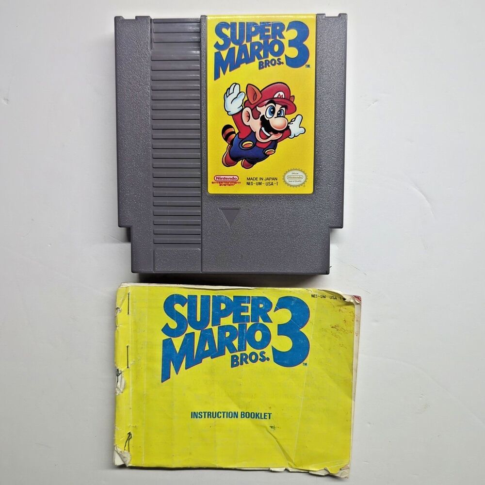 Super Mario Bros. 3 Nintendo Entertainment System NES Game Cartridge with Manual